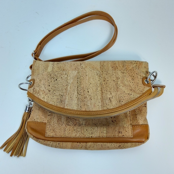queork Bags Queork Cork Convertible Foldover Crossbody Poshmark